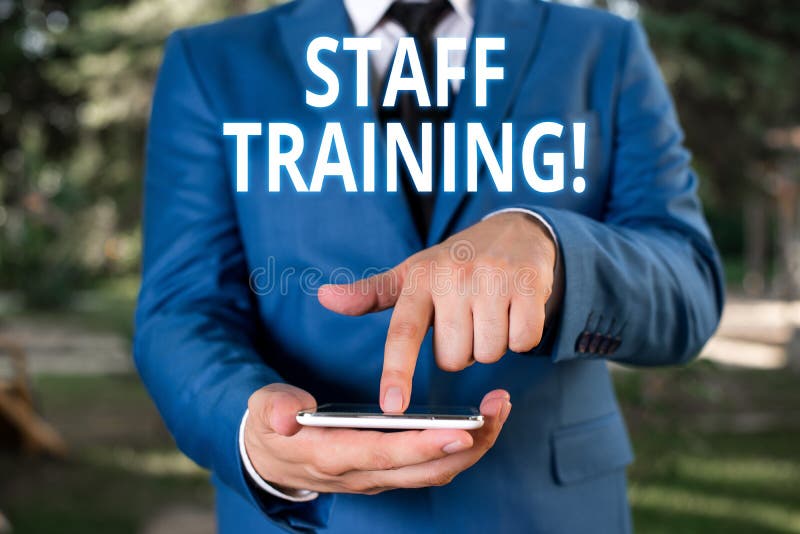 Writing Note Showing Staff Training. Business Photo Showcasing Learn