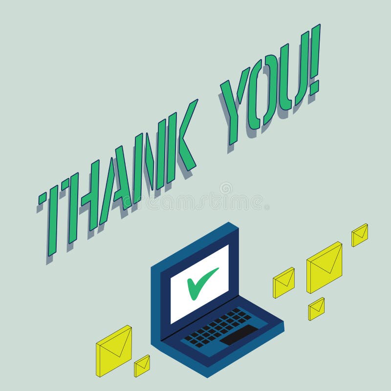 Writing note showing Thank You. Business photo showcasing Appreciation greeting Acknowledgment Gratitude. vector illustration