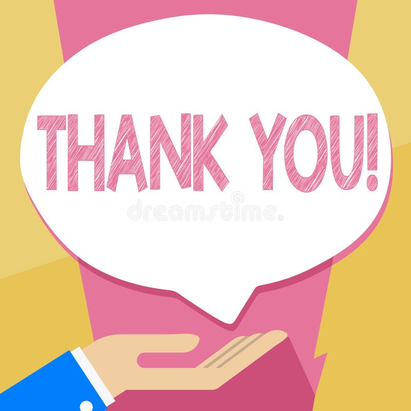 Writing note showing Thank You. Business photo showcasing Appreciation greeting Acknowledgment Gratitude. stock illustration