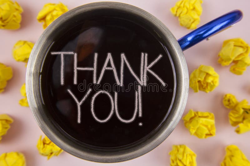 Writing note showing Thank You Motivational Call. Business photo showcasing Appreciation greeting Acknowledgment Gratitude writte stock illustration
