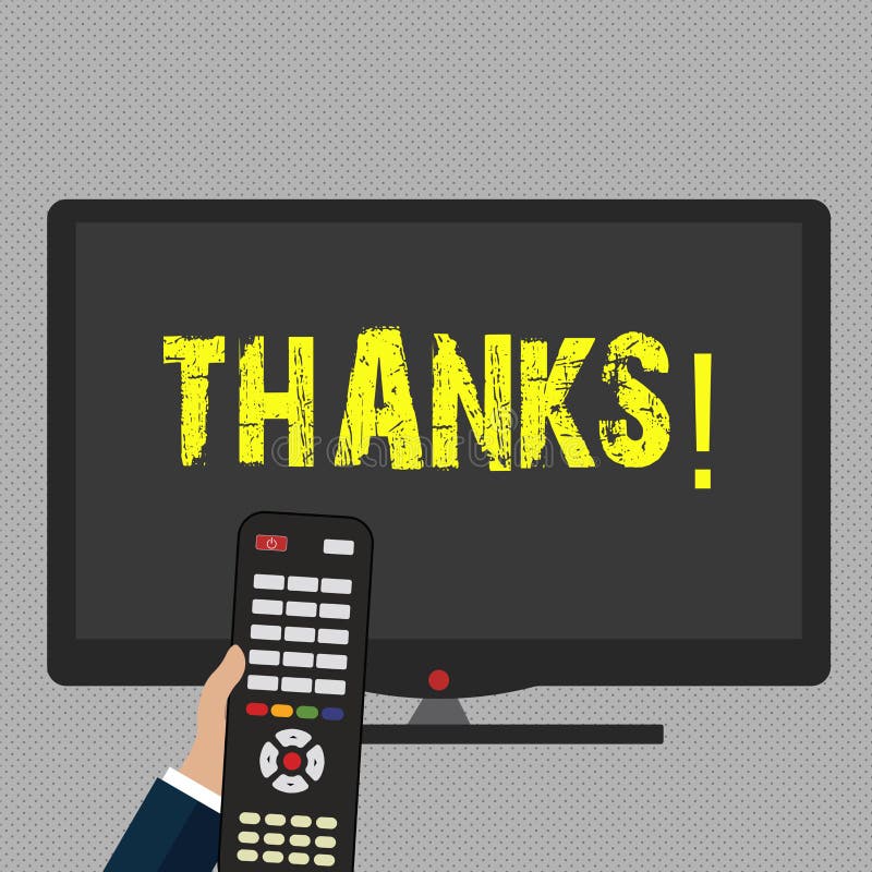 Writing note showing Thanks. Business photo showcasing Appreciation greeting Acknowledgment Gratitude stock illustration
