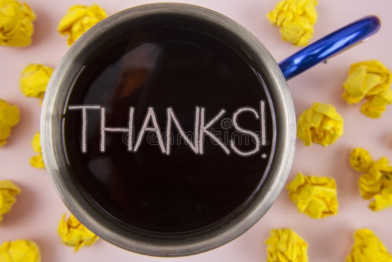 Writing note showing Thanks Motivational Call. Business photo showcasing Appreciation greeting Acknowledgment Gratitude written o vector illustration
