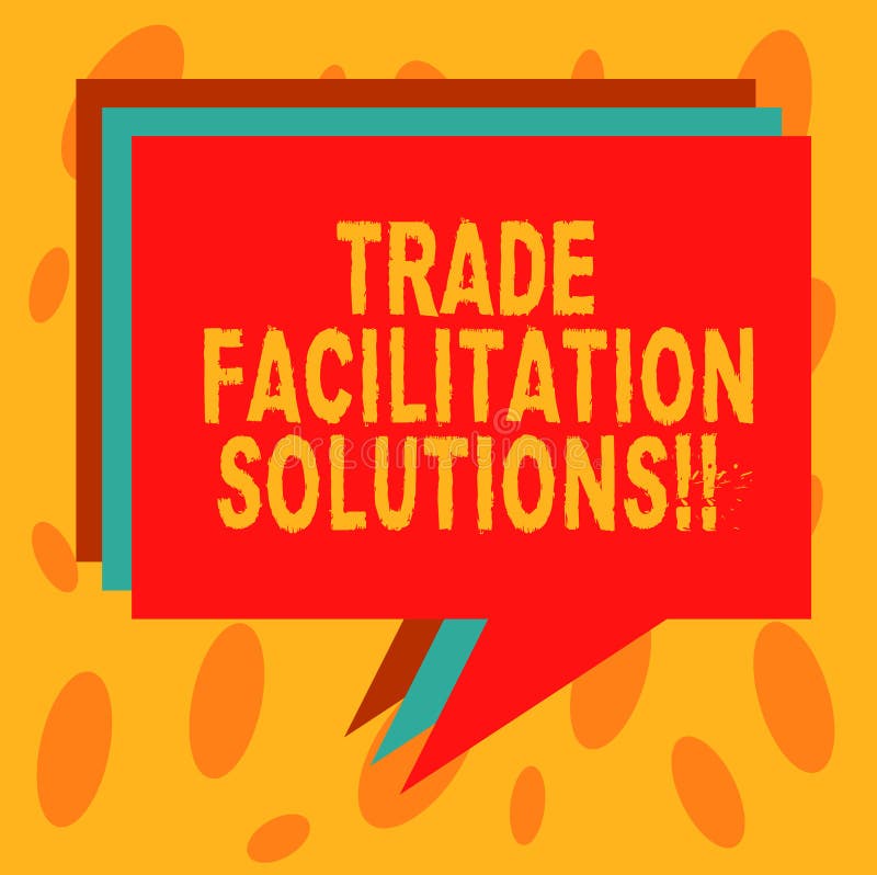 Writing Note Showing Trade Facilitation Solutions. Business Photo