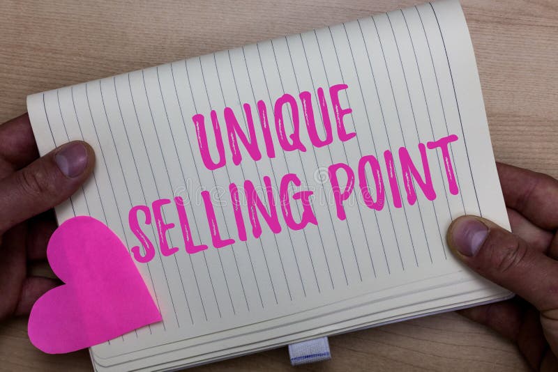 Writing note showing Unique Selling Point. Business photo showcasing Differentiate a Product Specific Features and stock photography Writing note showing Unique Selling Point. Business photo showcasing Differentiate a Product Specific Features and stock photography