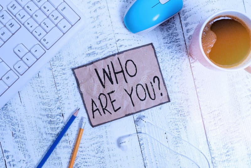 Writing Note Showing Who are You Question. Business Photo Showcasing