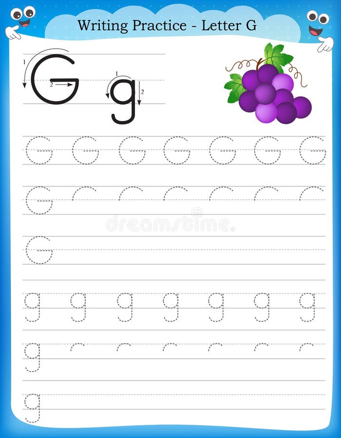 worksheet english kindergarten letter for Writing Letter  Image: Practice 50726479 Vector Stock G