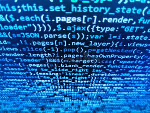 Writing Programming Code On Laptop Programming Source Code Abstract 