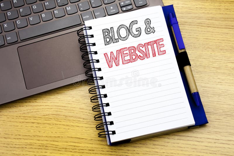 Writing text showing Blog Website. Business concept for Social Blogging Web written on notebook book on the wooden background in stock photography Writing text showing Blog Website. Business concept for Social Blogging Web written on notebook book on the wooden background in stock photography