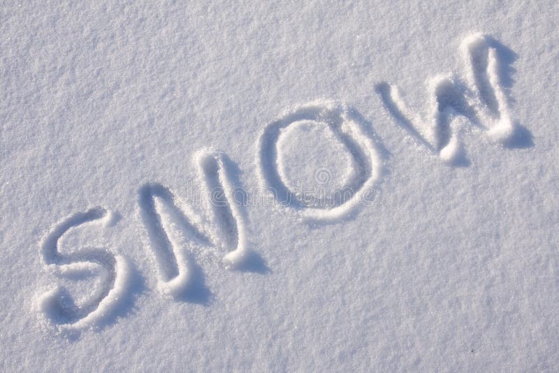 Writing text on the snow stock image. Image of cool, winter - 7602749