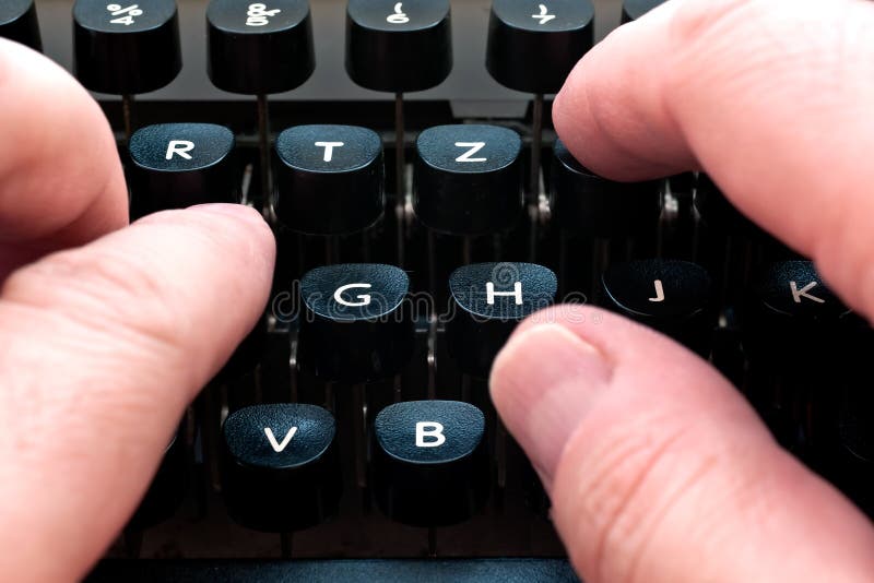 Writing on a typewriter stock photo. Image of nostalgia 19275248