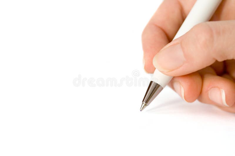 Writing on white paper stock image. Image of holding, draw - 1987683