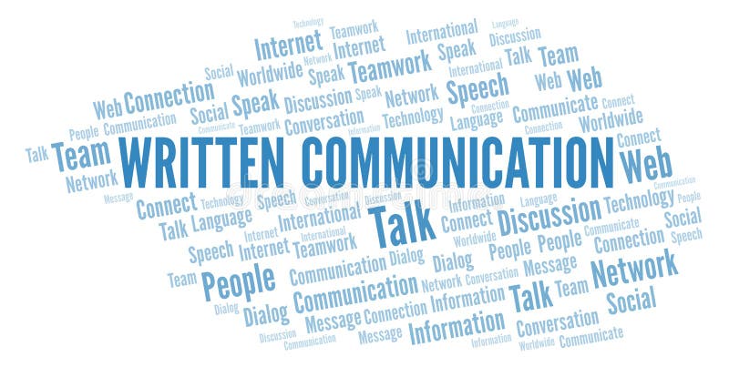 Written Communication word cloud. vector illustration