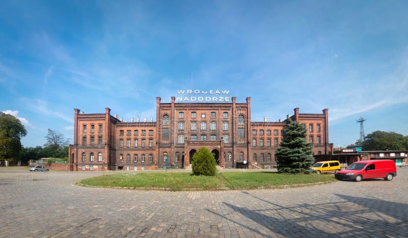 Nadodrze - historic railway station in Wroclaw, Poland stock photography Nadodrze - historic railway station in Wroclaw, Poland stock photography