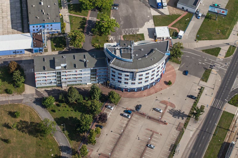 Wrocławski, Polska, Lipiec - 22, 2015: Widok z lotu ptaka Wrocławski miasto wewnątrz obraz stock Wrocławski, Polska, Lipiec - 22, 2015: Widok z lotu ptaka Wrocławski miasto wewnątrz obraz stock