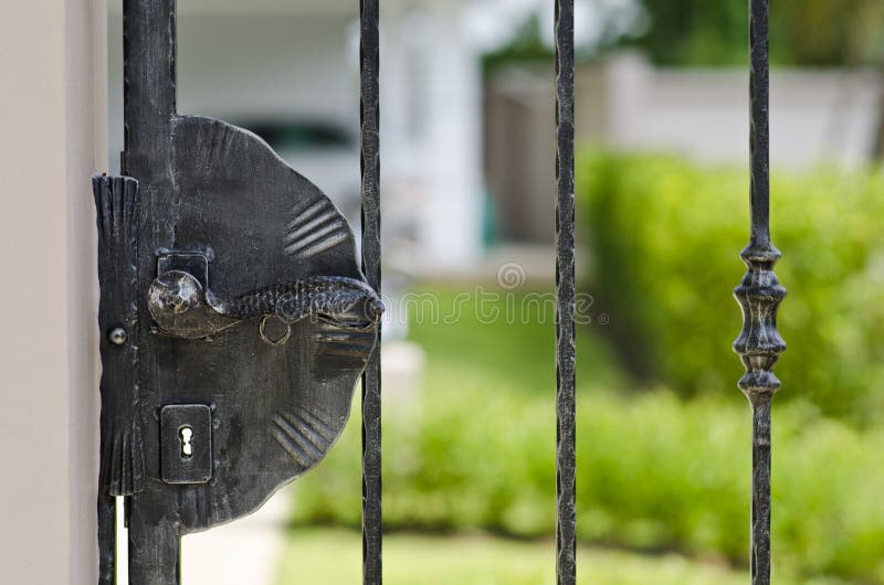 Wrought Iron Door Handle Lock Stock Photo Image of keyhole, detail