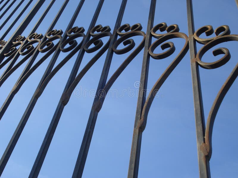 Wrought iron gate pattern royalty free stock images