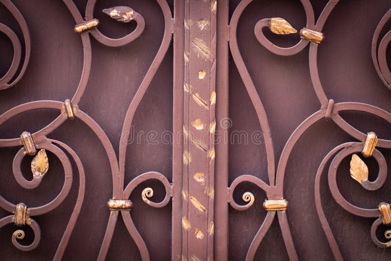 Wroughtiron Gates, Ornamental Elements Closeup Stock