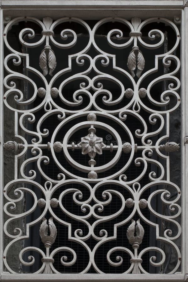 Wrought iron grille stock photo. Image of leaves, 83934672