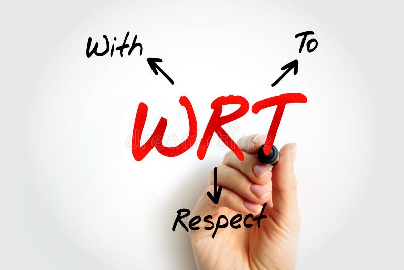 WRT with Respect To Acronym, Concept Background Stock Photo Image