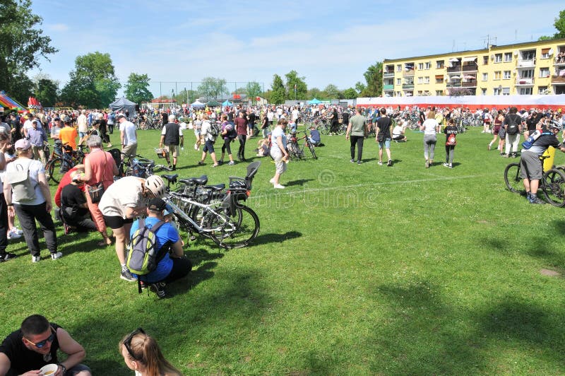 Wrzesnia, Greater Poland, Wielkopolska, Poland - May 3, 2024. 25. Rodzinny Rajd Rowerowy - 25th Family Bike Rally. The event promoting healthy lifestyle. Over 6500 participants this year. There were two routs to choose between - 12 or 20km. Wrzesnia, Greater Poland, Wielkopolska, Poland - May 3, 2024. 25. Rodzinny Rajd Rowerowy - 25th Family Bike Rally. The event promoting healthy lifestyle. Over 6500 participants this year. There were two routs to choose between - 12 or 20km.