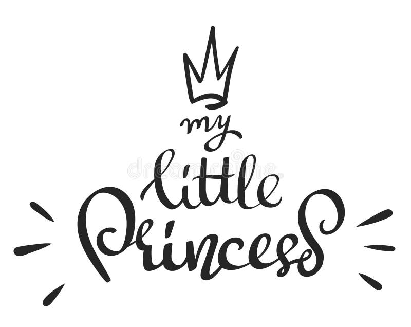 Wręcza patroszonego wektorowego literowanie - Mój Mały Princess - ilustracji Wręcza patroszonego wektorowego literowanie - Mój Mały Princess - ilustracji