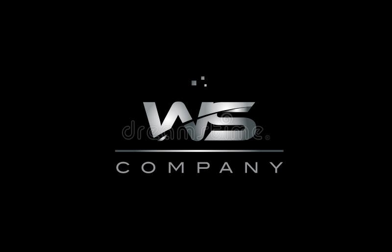 ws w s silver grey metal metallic alphabet letter logo icon tem stock illustration ws w s silver grey metal metallic alphabet letter logo icon tem stock illustration