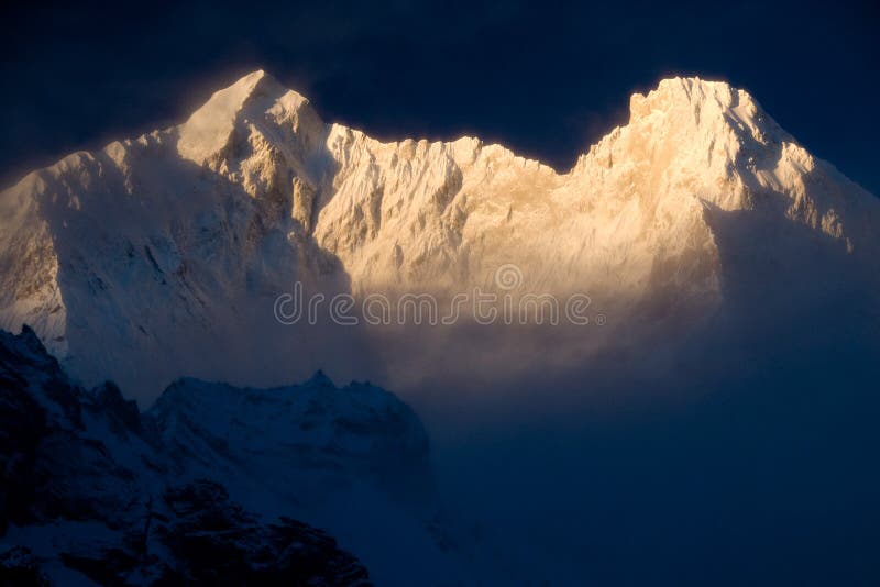 Wschód słońca makalu obraz royalty free