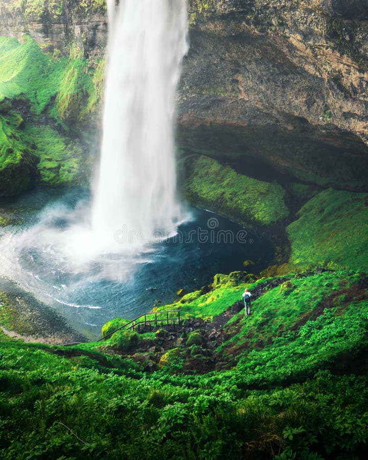 Wschód słońca na Seljalandfoss siklawie zdjęcie royalty free Wschód słońca na Seljalandfoss siklawie zdjęcie royalty free