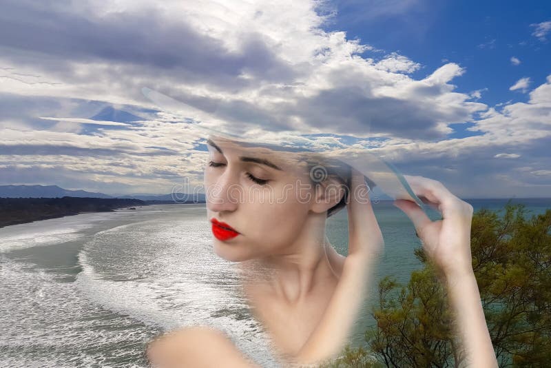 Wspaniały portret młoda kobieta wciela z naturą zdjęcia stock Wspaniały portret młoda kobieta wciela z naturą zdjęcia stock