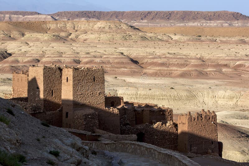Wspaniały warowny miasto Ait Benhaddou w Maroko zdjęcie stock Wspaniały warowny miasto Ait Benhaddou w Maroko zdjęcie stock