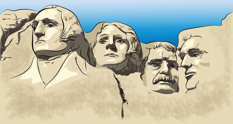 Wspina się Rushmore, halny muzeum, halny przyciąganie ilustracji Wspina się Rushmore, halny muzeum, halny przyciąganie ilustracji