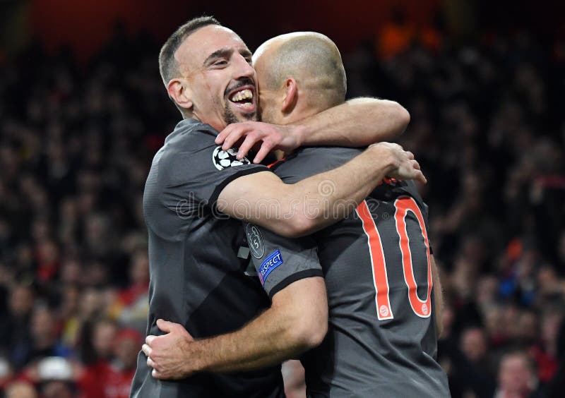Wstążka arjen robben i franck zdjęcia royalty free