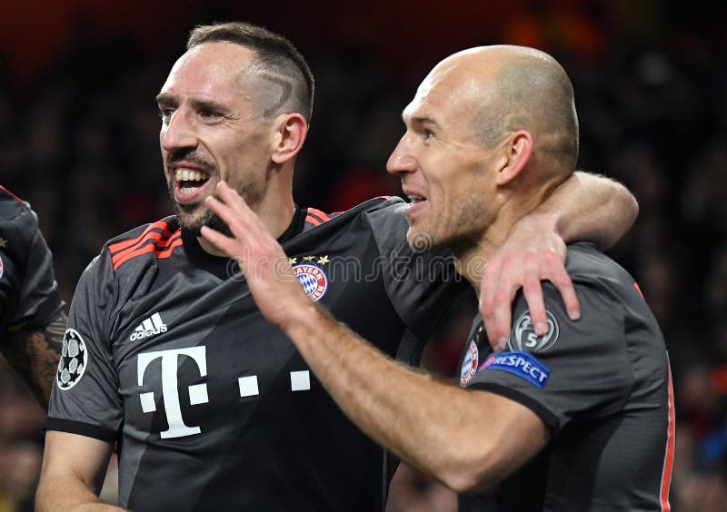 Wstążka arjen robben i franck zdjęcie stock