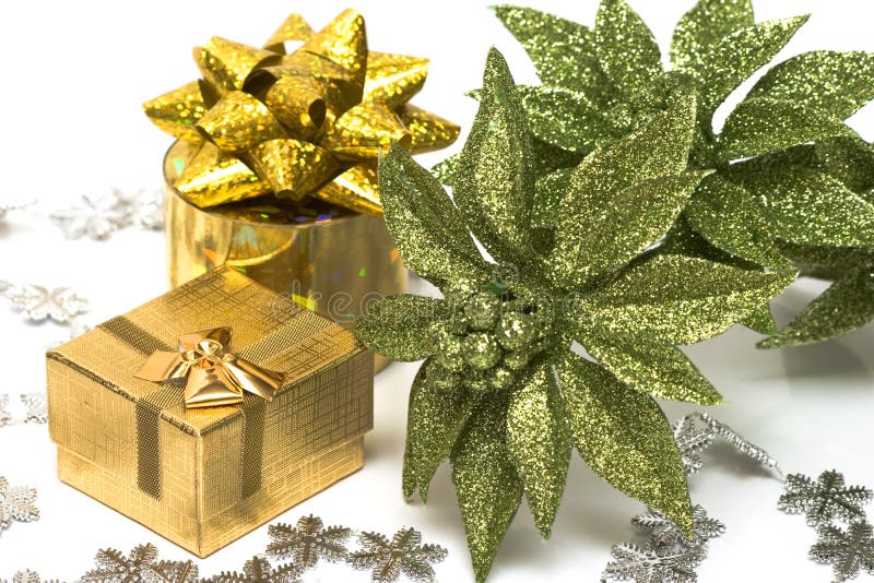 wth de cadeau de fleur de Noël de cadre photo libre de droits wth de cadeau de fleur de Noël de cadre photo libre de droits