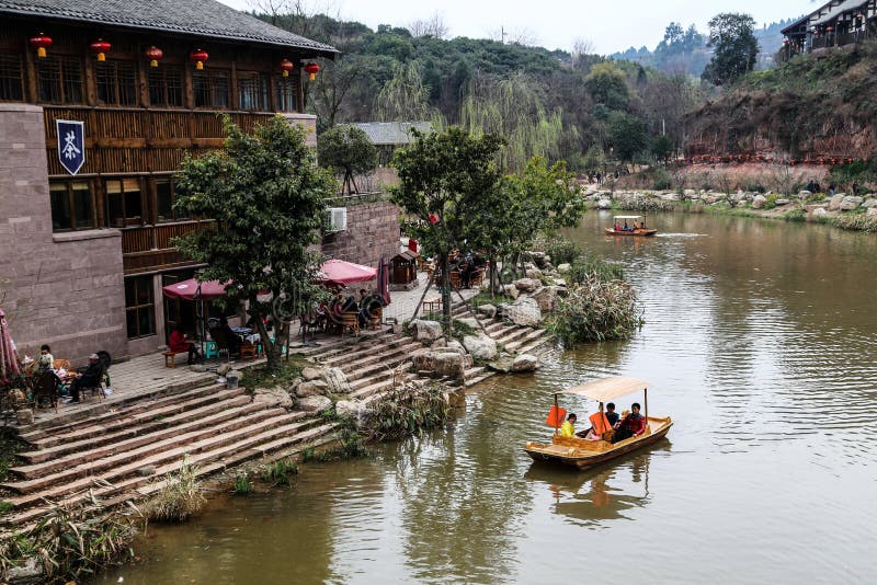 Wufu stad i chengdu, porslin royaltyfri foto Wufu stad i chengdu, porslin royaltyfri foto