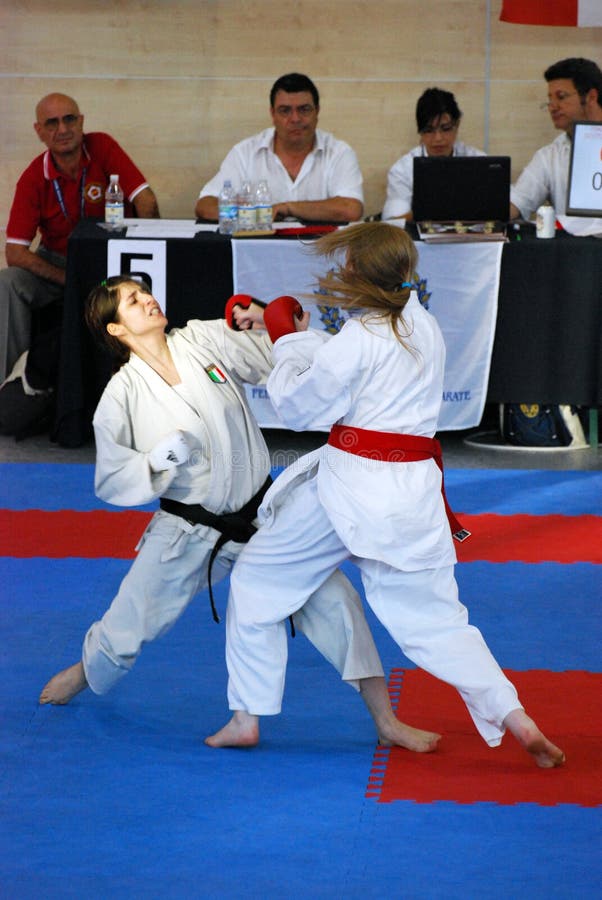 Karate girl stock photo. Image of karate, dojo, block - 1256628