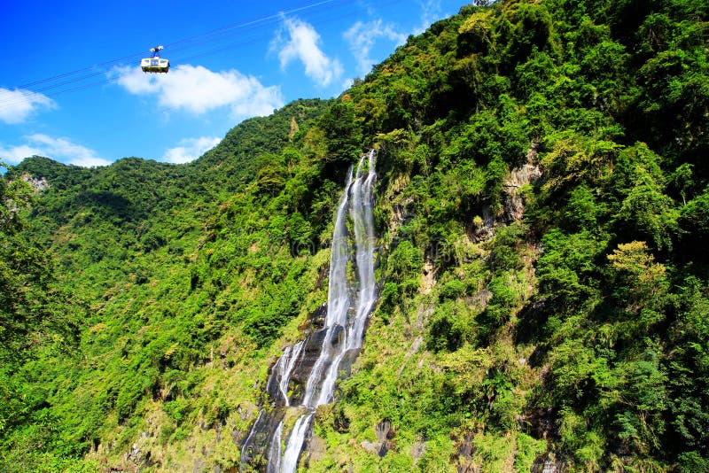 Wulai Waterfall is located in Wulai District, New Taipei City, Taiwan