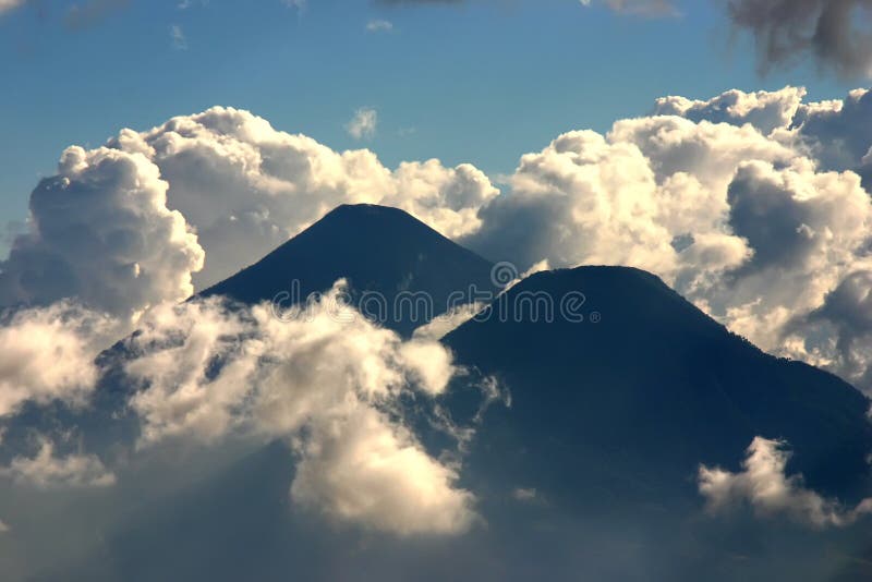 Two volcanoes near Antigua in Guatemala. Two volcanoes near Antigua in Guatemala