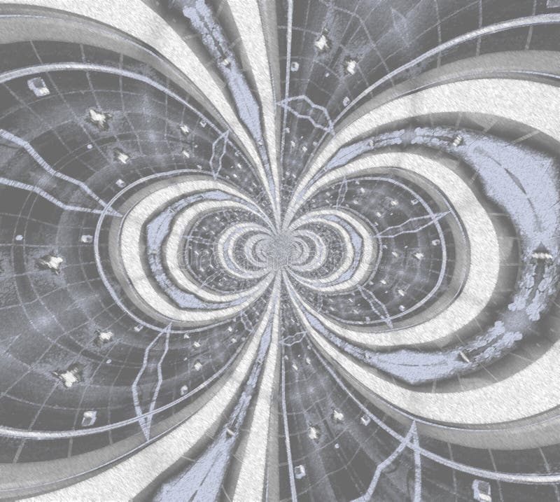 Wunderrahmen durch Fractal in Grauem und in weißem vektor abbildung