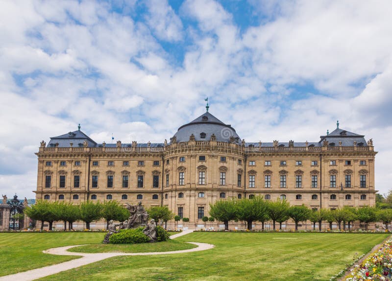 Wurzburg Residence South Garden Franconia Bavaria Germany Stock