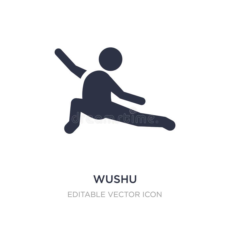 wushu icon on white background. Simple element illustration from Sports concept stock illustration wushu icon on white background. Simple element illustration from Sports concept stock illustration