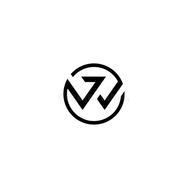 Wv vw字母徽标 皇族释放例证