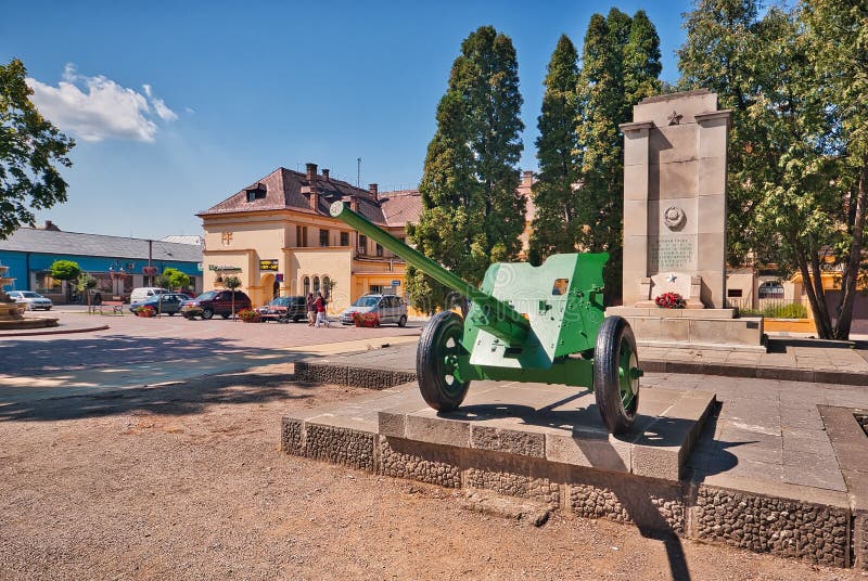 WW2 memorial  in Tornala in Hlavne namestie square