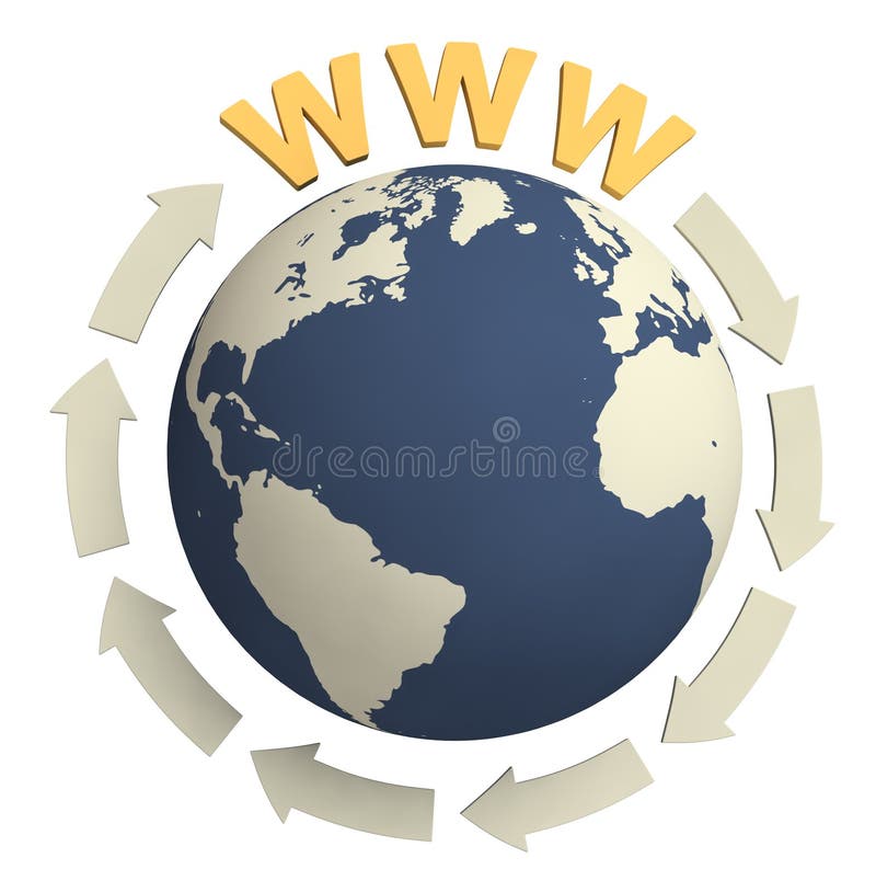 WWW & globo/conceito do Internet ilustração stock WWW & globo/conceito do Internet ilustração stock