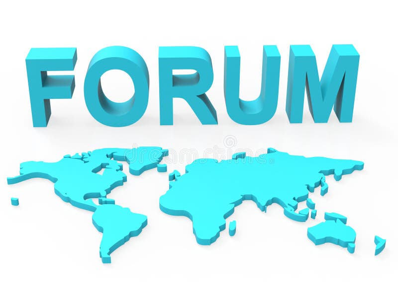 Www Forum Means Social Media and Worldwide Stock Illustration