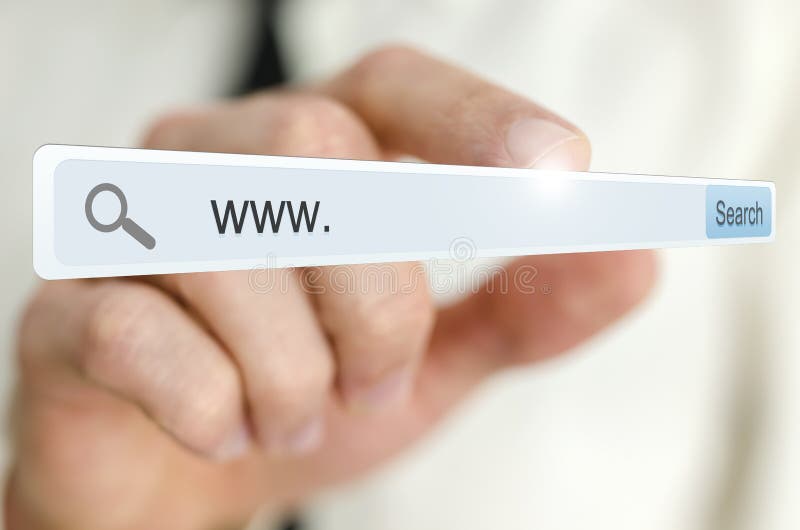 WWW. geschrieben in Suchstange WWW. geschrieben in Suchstange