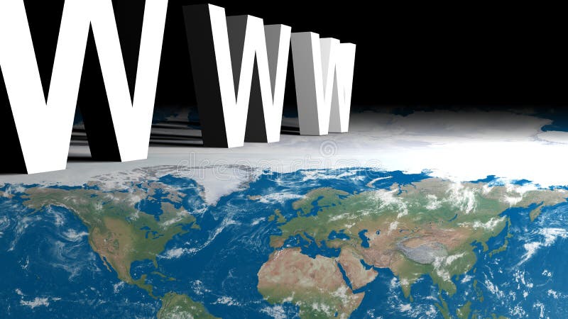 www over map of Earth