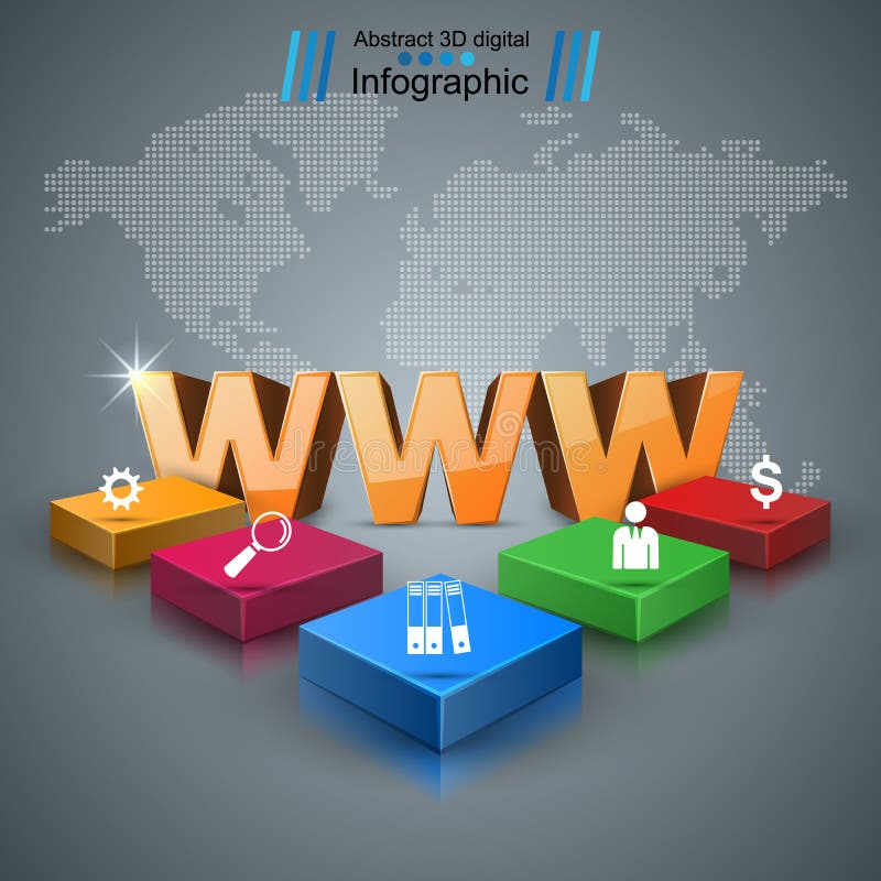 WWW, web, Internet - negocio infographic libre illustration WWW, web, Internet - negocio infographic libre illustration