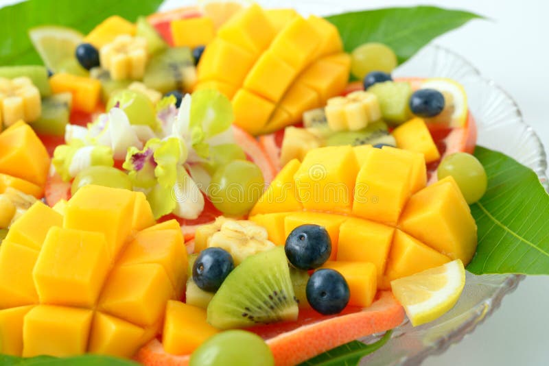 Delicious and fresh variety fruits on the plate. Delicious and fresh variety fruits on the plate