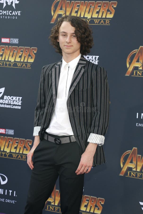 Wyatt Oleff at the premiere of Disney and Marvel`s `Avengers: Infinity War` held at the El Capitan Theatre in Hollywood, USA on April 23, 2018.